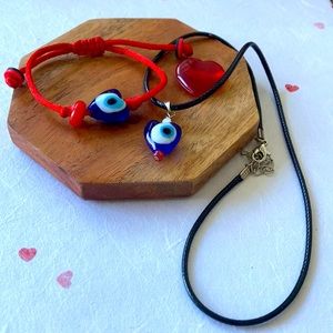 Evil Eye Nazar Protection jewelry set